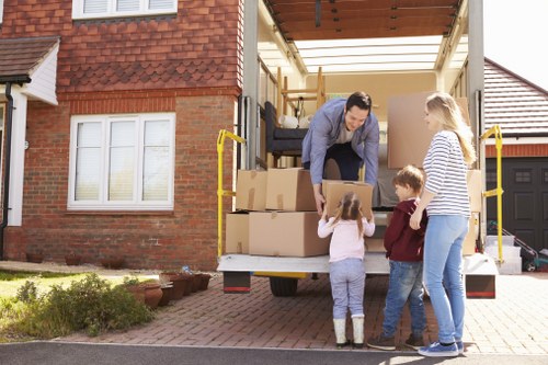 House removals in Woodlands with packed boxes ready for transport