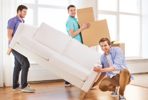 Moving van supporting removals in Woodlands